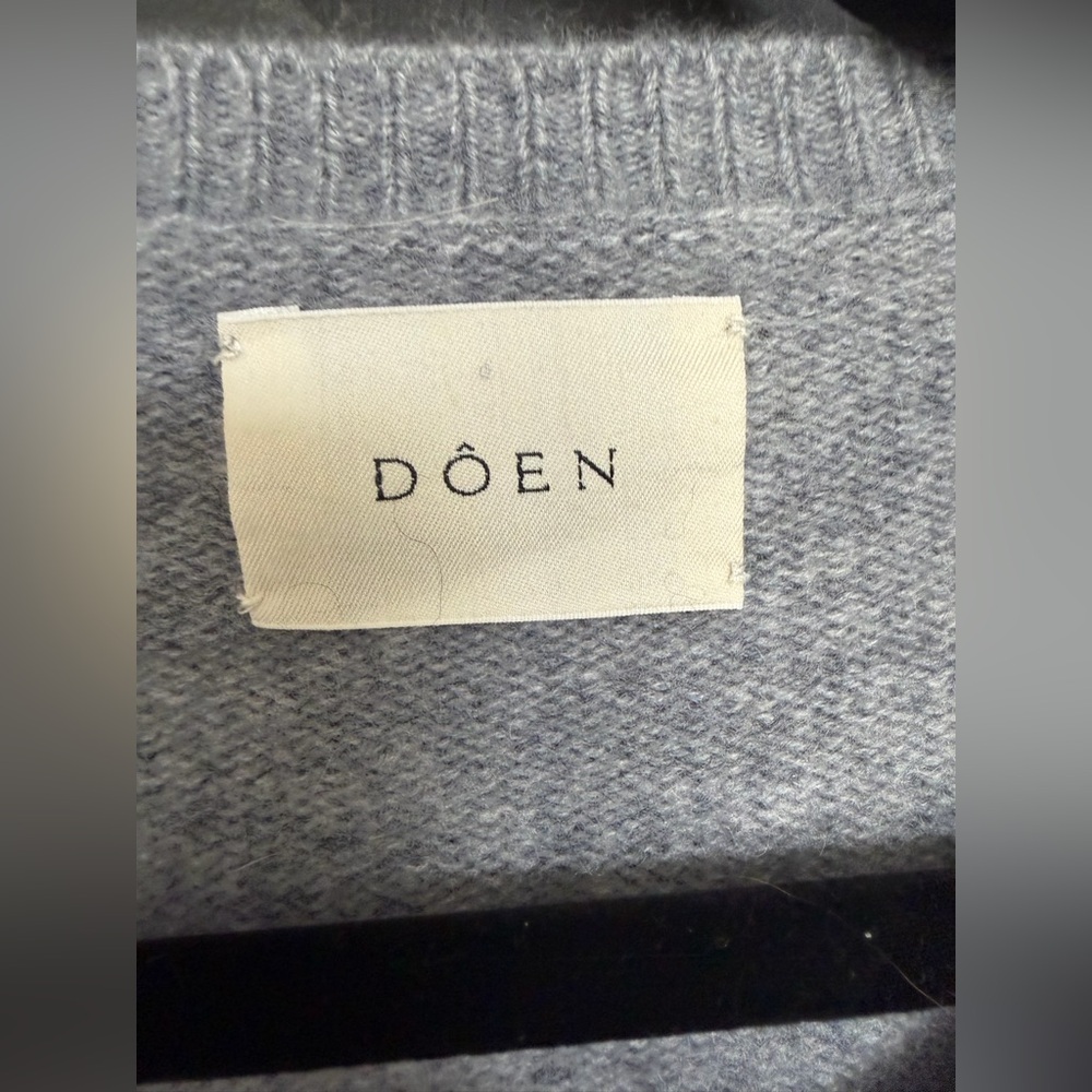 Doen Ashford Cashmere Cardigan in Pebble Gray, Size XL - Picture 6 of 8